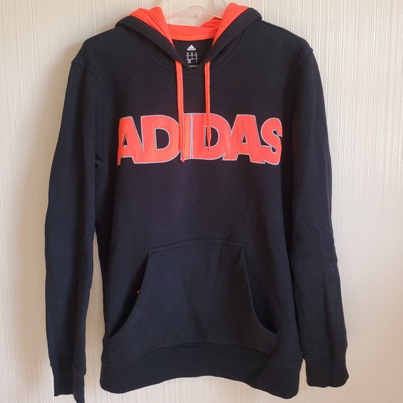 adidas black and orange hoodie